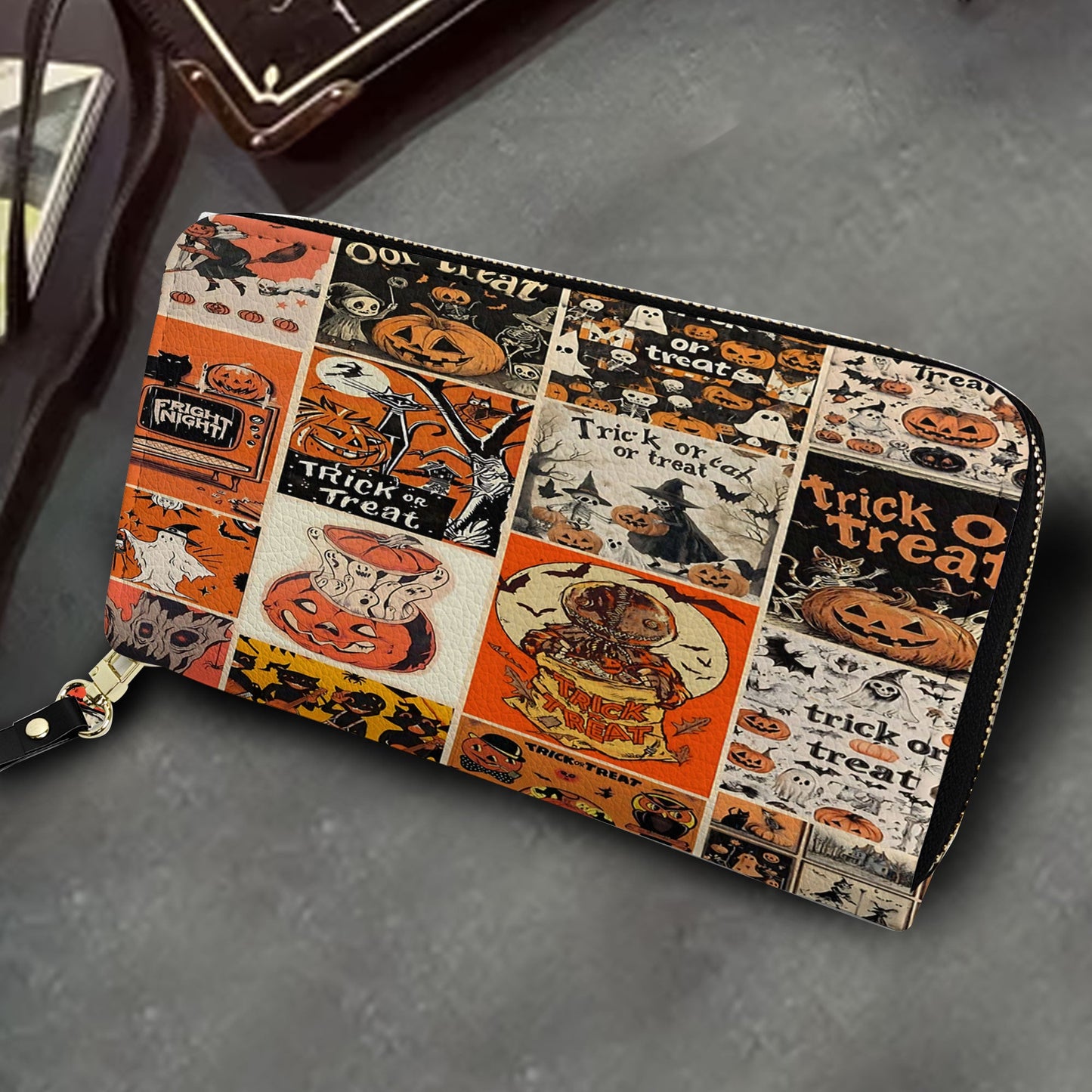 Vintage Halloween Patchwork Leather HandBag β Trick or Treat Edition ππΈοΈ