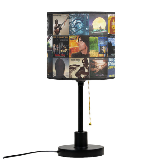 Jackson Browne Album Collage Table Lamp – Classic Rock Music Decor