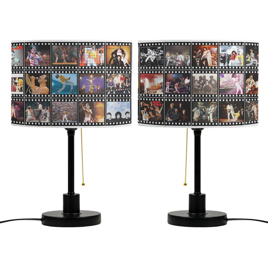 Queen Table Lamp – Legendary Concert Filmstrip Collage Classic Rock Fan Decor