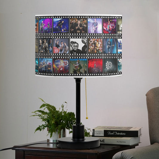 Blink-182 Table Lamp – Live Concert Filmstrip Collage Pop Punk Fan Decor