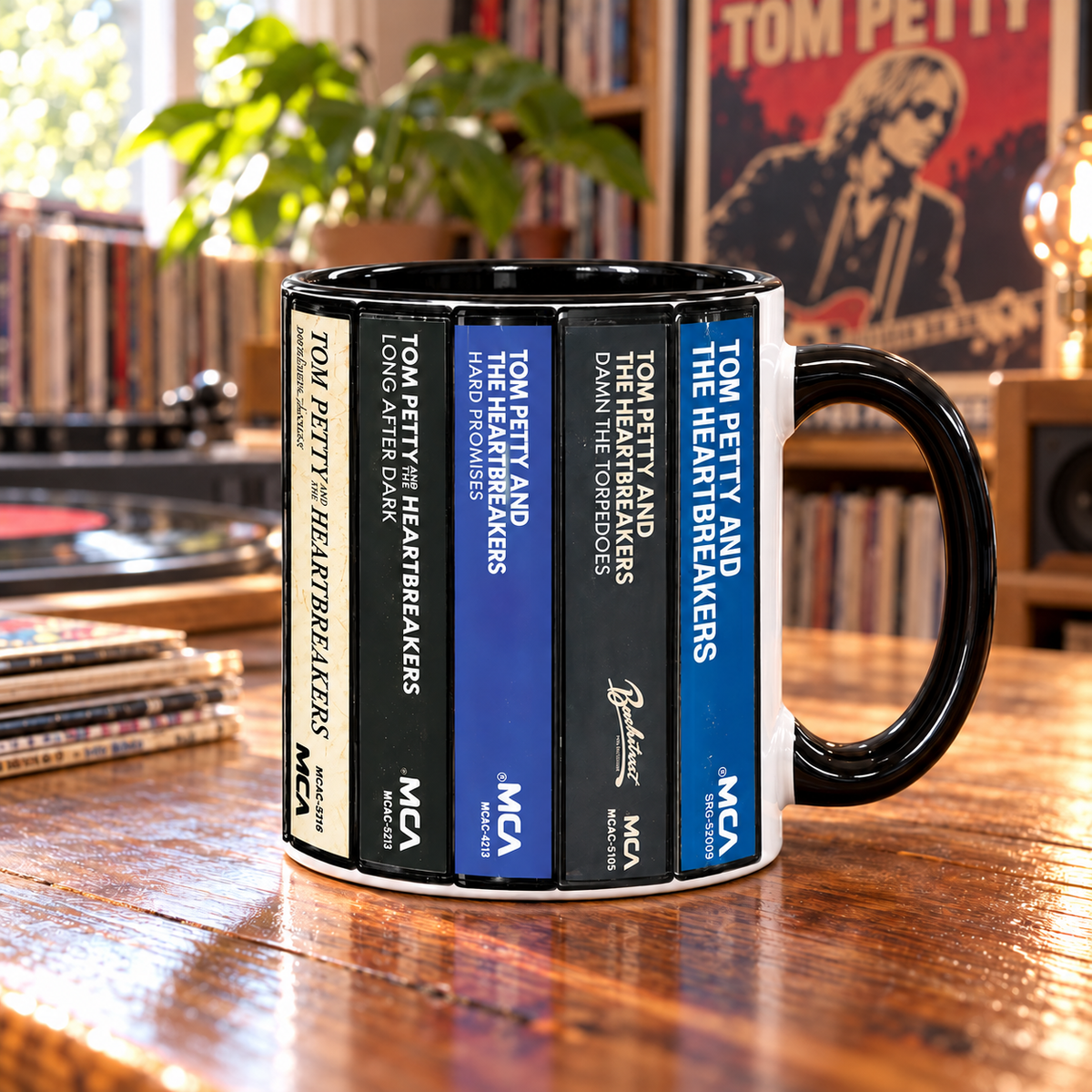 Tom Petty Cassette Tape Mug, Heartbreakers Coffee Cup, Classic Rock Music Gift, Retro Cassette Collector Mug