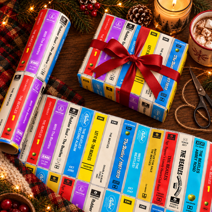 The Beatles Cassette Spines Wrapping Paper - Vintage Audio Tape Classic Rock Gift Wrap