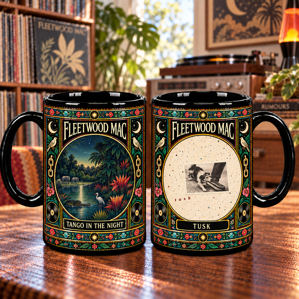 Fleetwood Mac Mug, Tango in the Night Tusk Ceramic Coffee Mug, Vintage Classic Rock Music Gift
