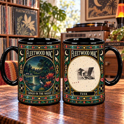 Fleetwood Mac Mug, Tango in the Night Tusk Ceramic Coffee Mug, Vintage Classic Rock Music Gift