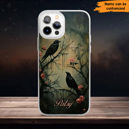 The Raven & Roses Phone Case – Gothic Elegance