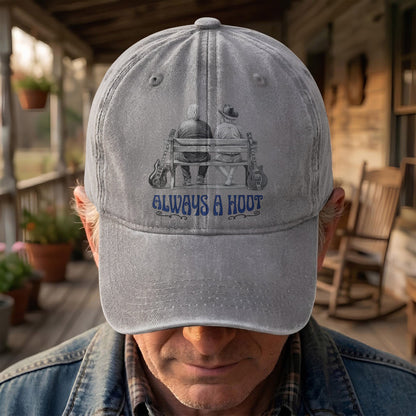 Grateful Dead Jerry Garcia and Bob Weir Always A Hoot – Retro Vintage Dad Cap Gift For Dad (With Box)