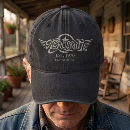 Aerosmith Est. 1970 Denim Cap – Vintage Dad Cap Gift For Dad (With Box)