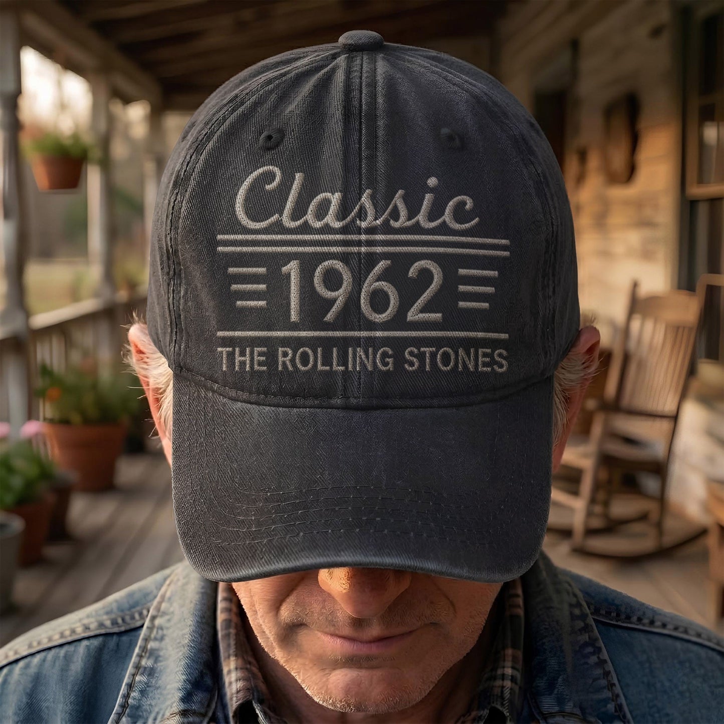 The Rolling Stones Classic 1962 Est Rock And Roll Band Music Merch Denim Cap – Retro Vintage Dad Cap Gift For Dad (With Box)