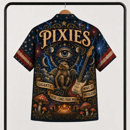 Pixies Hawaiian Shirt - Alternative Rock Band All Over Print AOP Button Up Shirt for Pixies Fans