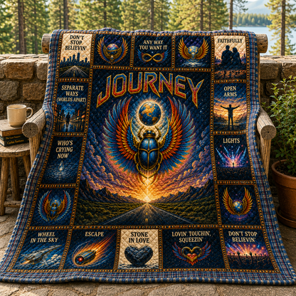 Journey Band Arena Rock Quilt Blanket – Don't Stop Believin' In Every Stitch