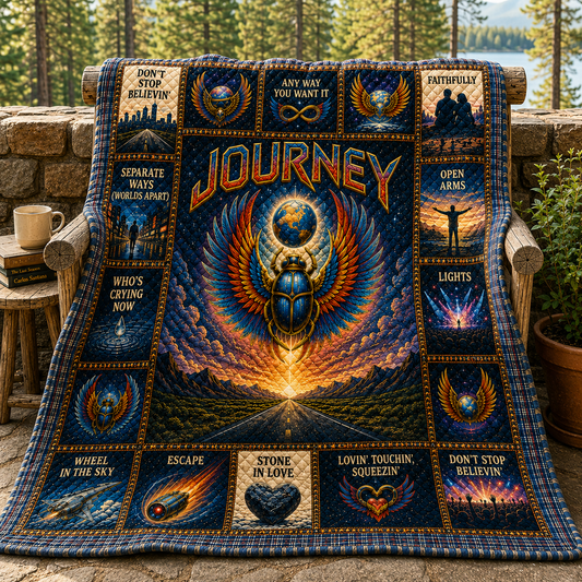 Journey Band Arena Rock Quilt Blanket – Don't Stop Believin' In Every Stitch