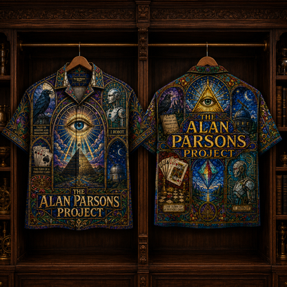 The Alan Parsons Project Hawaiian Shirt - Stained Glass Progressive Rock AOP Button-Up Shirt