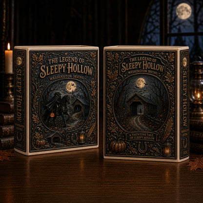The Legend of Sleepy Hollow Ceramic Book Vase - Headless Horseman Halloween Decor & Bookish Gift