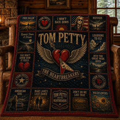 Tom Petty And The Heartbreakers Quilt Blanket – Free Fallin' In Every Stitch