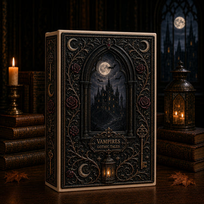 Vampires Gothic Tales Ceramic Book Vase - Dark Romance Vampire Home Decor & Bookish Gift