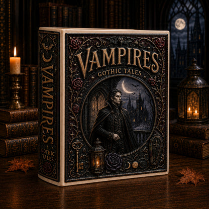 Vampires Gothic Tales Ceramic Book Vase - Dark Romance Vampire Home Decor & Bookish Gift