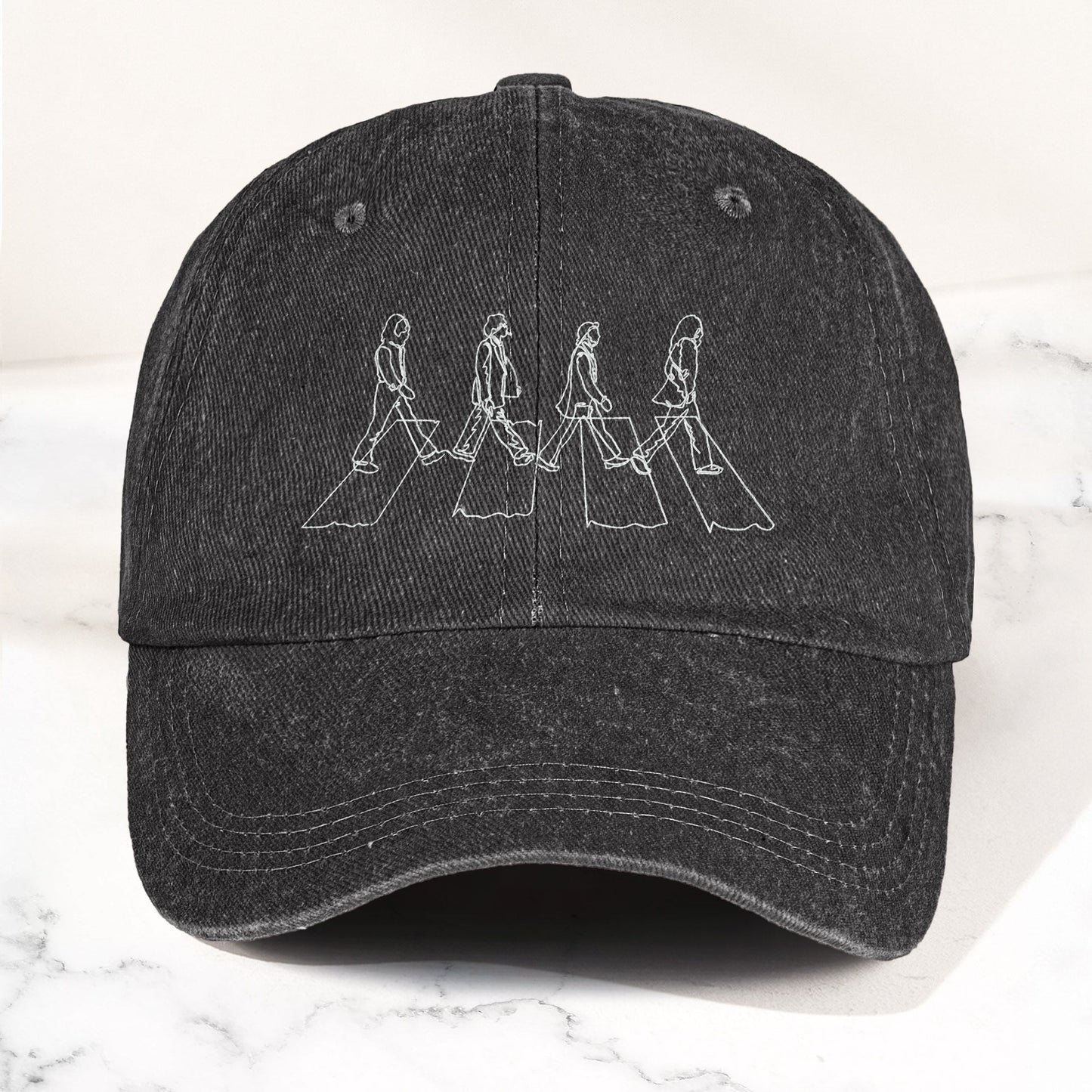 Abbey Road The Beatles Denim Dad Cap – Iconic Album Design (With BOX)