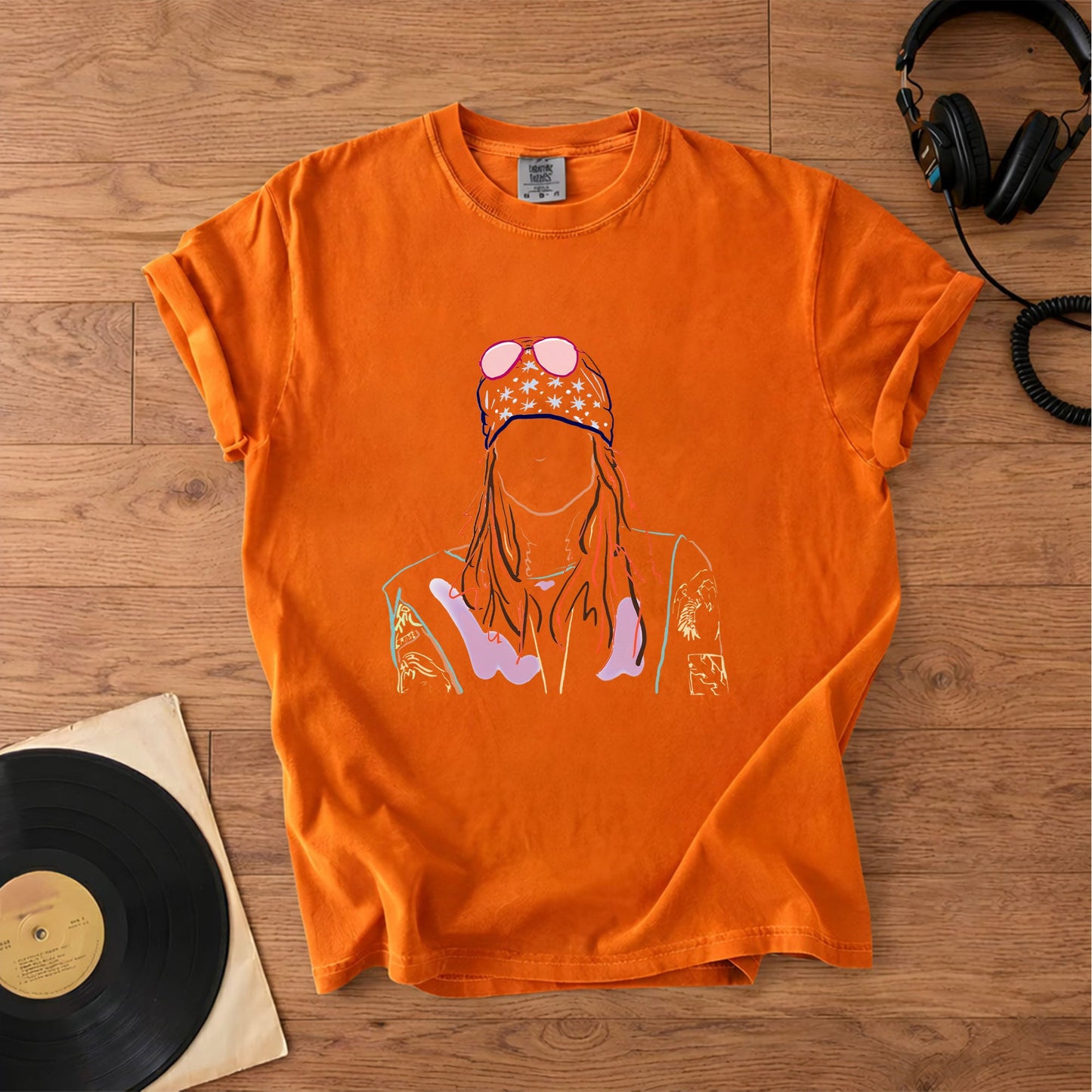 Axl Rose Minimalist Line Art Vintage T-Shirt – Retro Rock Music Axl Rose of Guns N' Roses Merch Tee