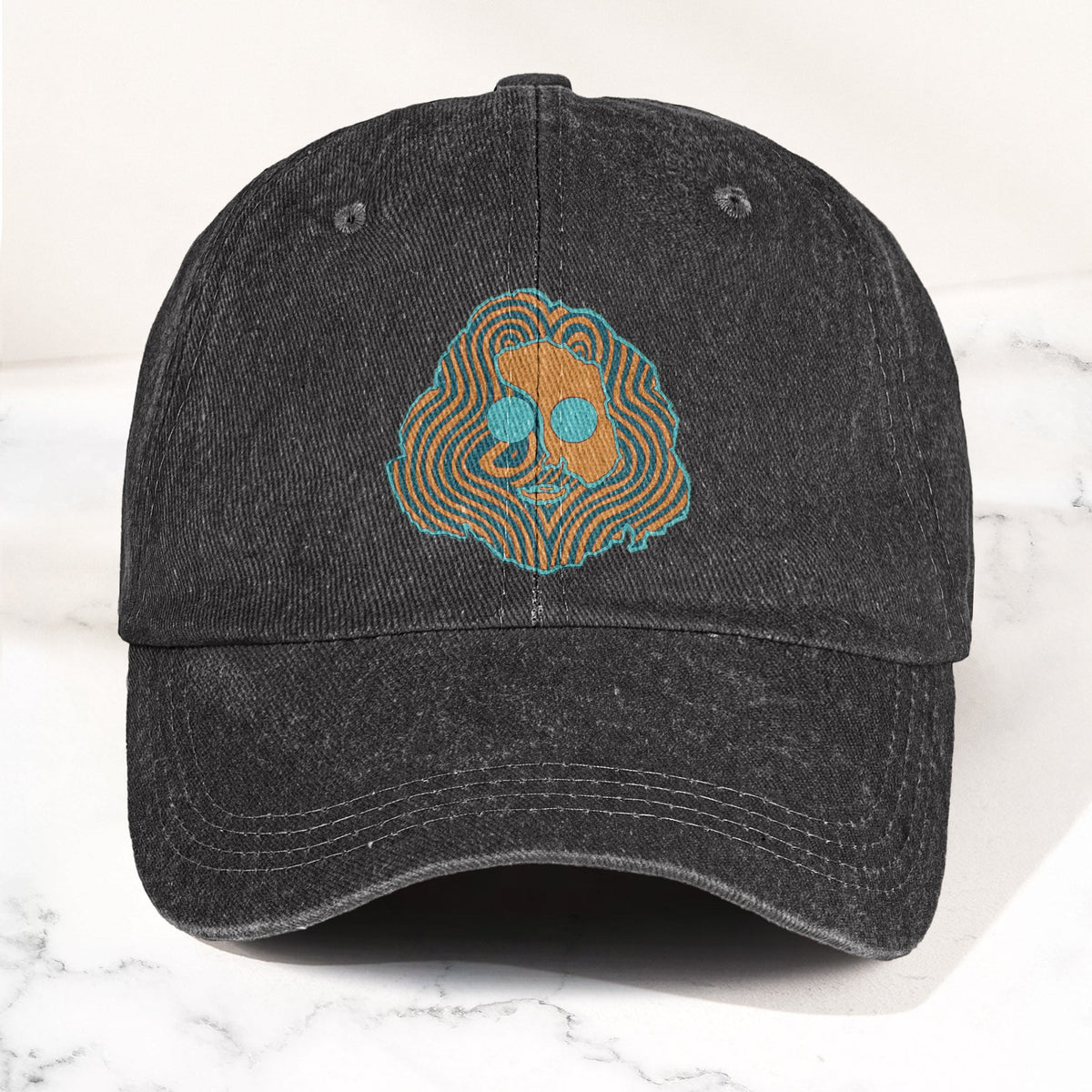 Grateful Dead Jerry Garcia Face Denim Cap – Vintage Music Grateful Dead Merch Gift for Dad (With Box)
