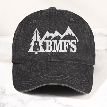 Billy Strings BMFS Acoustic Guitar Mountain Nature Music Merch Denim Cap – Retro Vintage Dad Cap Gift For Dad (With Box)