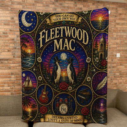 Fleetwood Mac Sherpa Blanket – Dreams Stained Glass Blanket