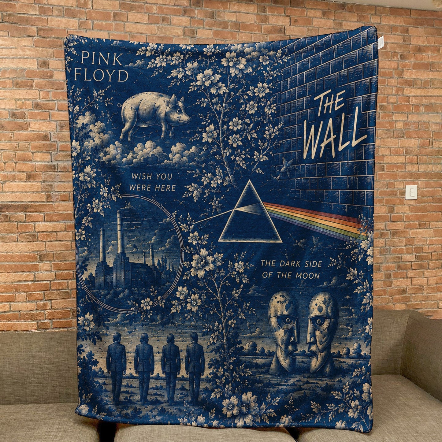 Pink Floyd Sherpa Blanket – The Dark Side Of The Moon Vintage Blanket