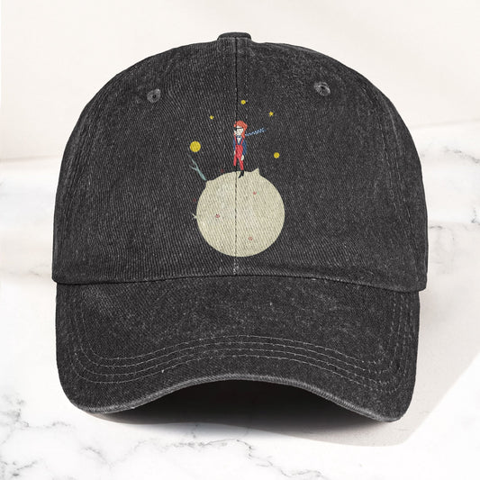 Ziggy Stardust Denim Dad Cap – Retro David Bowie Merch Design (With BOX)