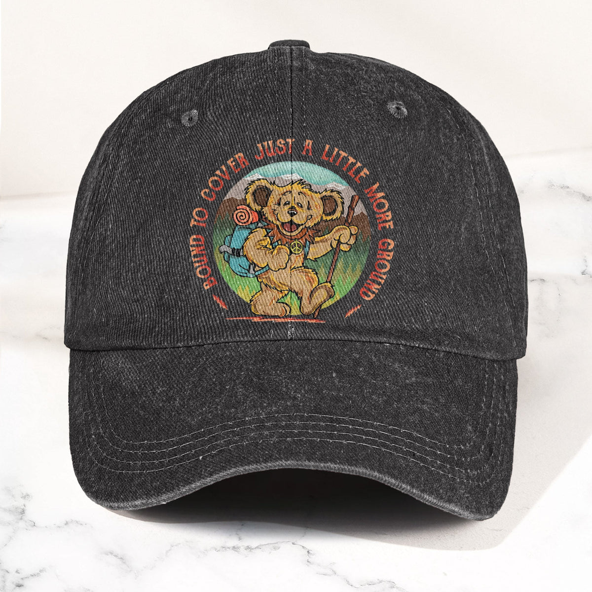Grateful Dead Bound to Cover Just a Little More Ground Denim Cap – Retro Vintage Dad Cap Gift For Dad (With Box)