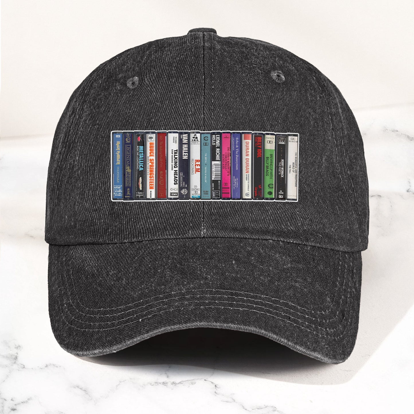 1984 Cassette Tape Collection Denim Dad Cap – Retro Music Mixtape Aesthetic Hat (With BOX)
