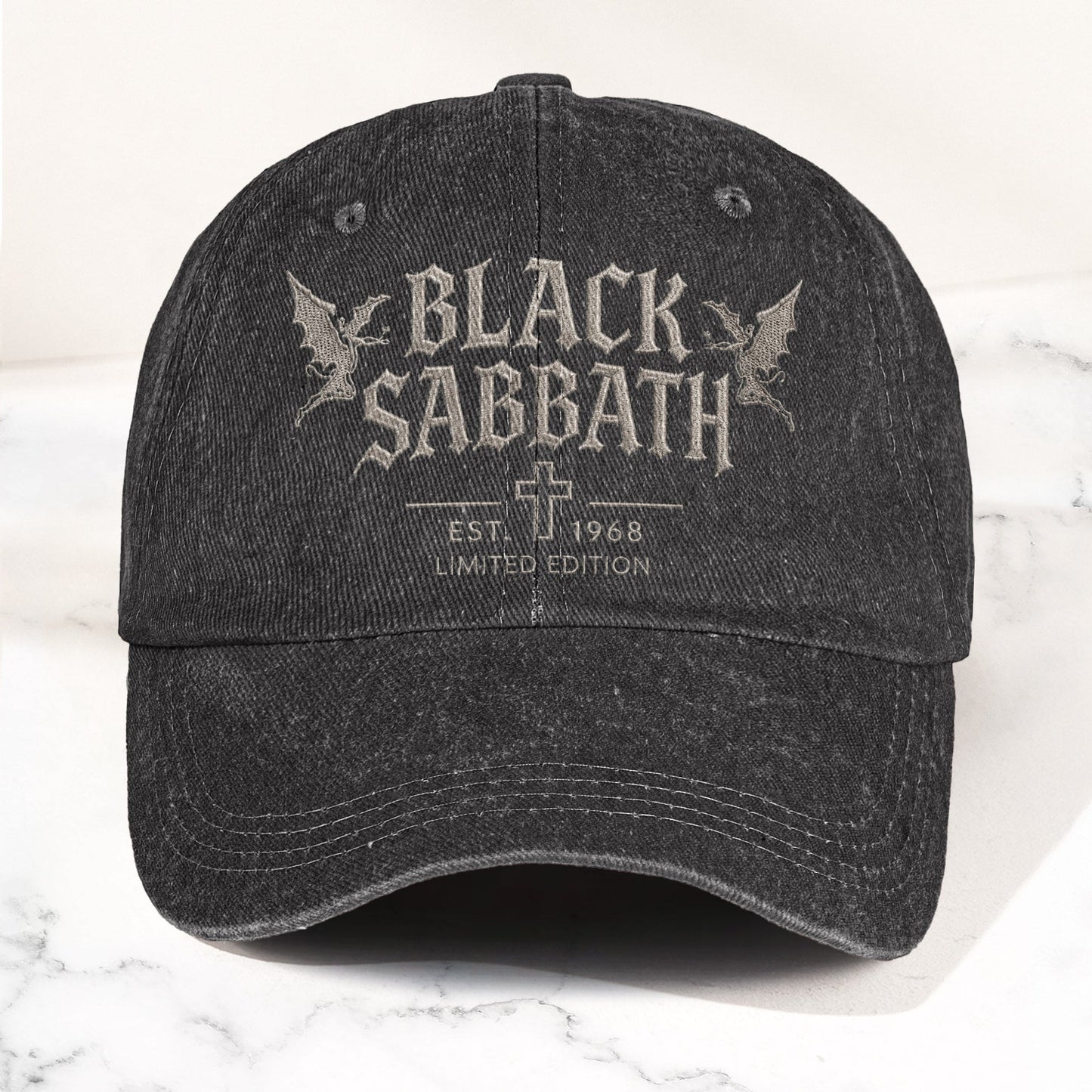 Black Sabbath 1968 Est Denim Cap – Vintage Dad Cap Gift For Dad (With Box)
