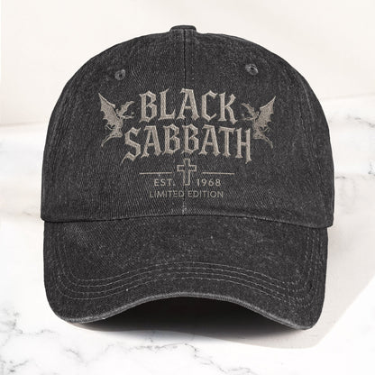 Black Sabbath 1968 Est Denim Cap – Vintage Dad Cap Gift For Dad (With Box)
