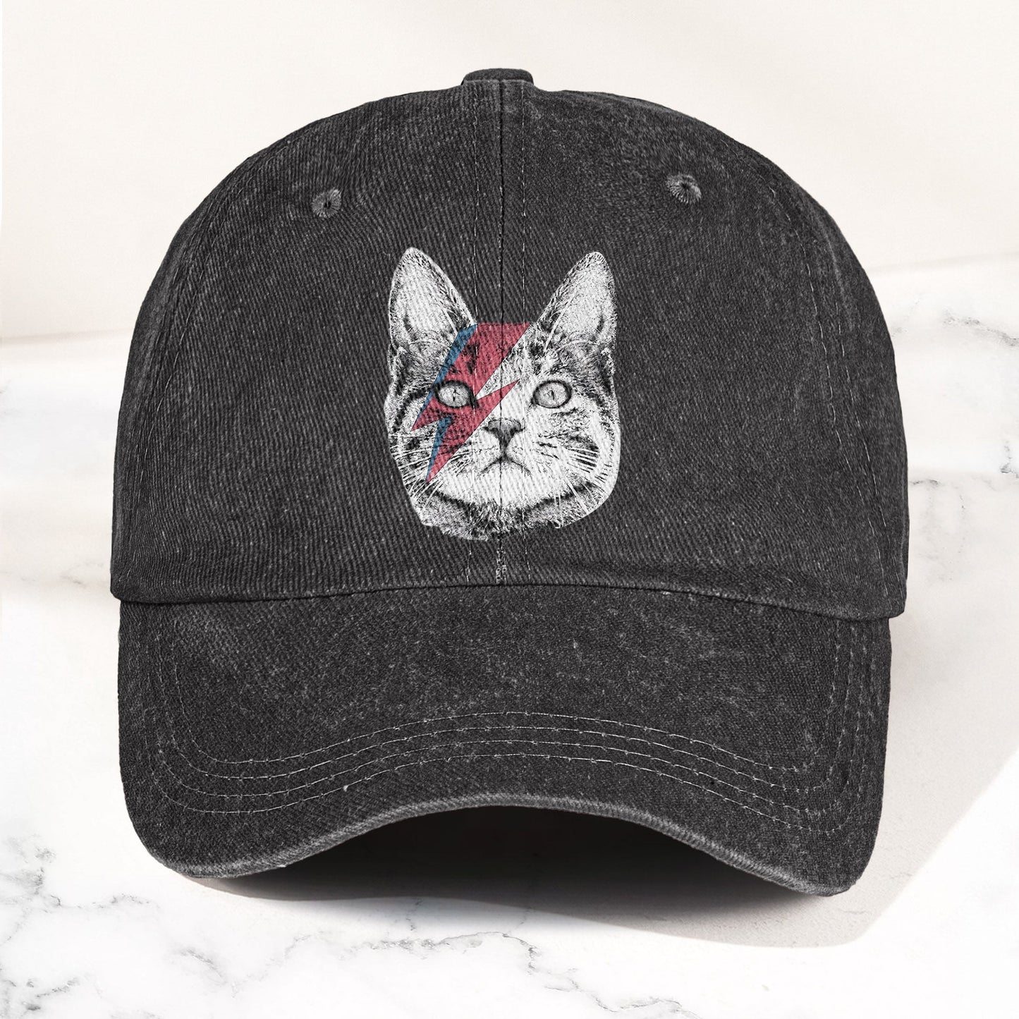 Kitty Stardust Denim Cap – David Bowie Inspired Merch Dad Hat (With Box)