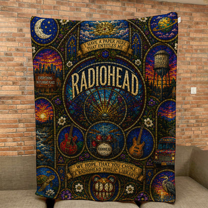 Radiohead Sherpa Blanket – Modified Bear Stained Glass Blanket