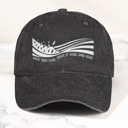 Grateful Dead Wave That Flag US Blues Denim Cap – Retro Vintage Dad Cap Gift For Dad (With Box)