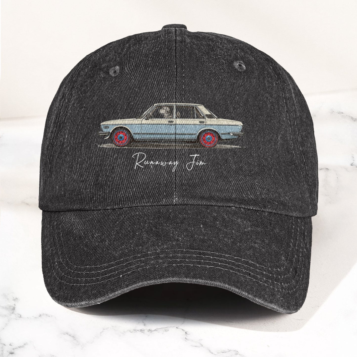 Phish Runaway Jim Car Parody Denim Cap – Retro Music Fan Concert Cap Gift For Dad (With Box)
