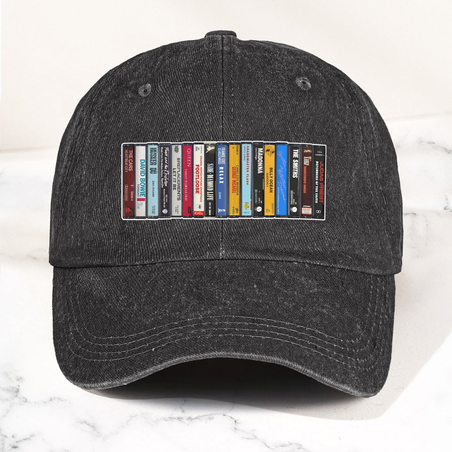 The Beatles Denim Dad Cap – Cassette Album Collection Design ( With BOX)
