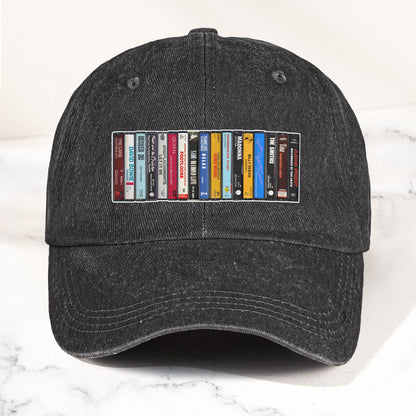 The Beatles Denim Dad Cap – Cassette Album Collection Design ( With BOX)