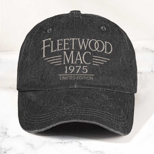 Fleetwood Mac 1975 Est Denim Cap – Vintage Dad Cap Gift For Dad (With Box)