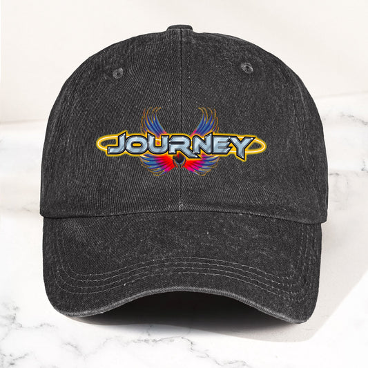 Journey Denim Dad Cap – Legendary Rock Band Logo Design ( With BOX)