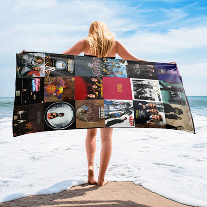 Bee Gees Beach Towel – Album Cover Collage Classic Rock Towel