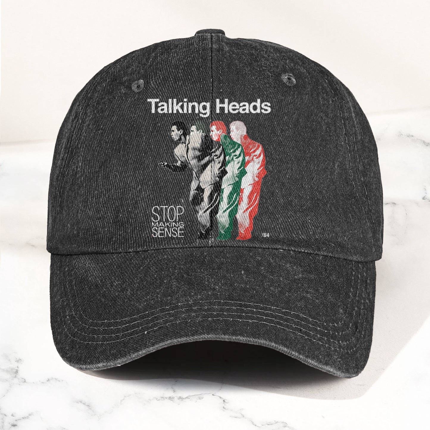Talking Heads Stop Making Sense 84 Graphic Denim Cap – Retro Rock Music Fan Cap (With Box)