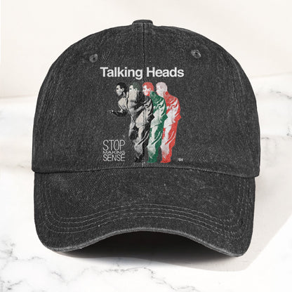 Talking Heads Stop Making Sense 84 Graphic Denim Cap – Retro Rock Music Fan Cap (With Box)