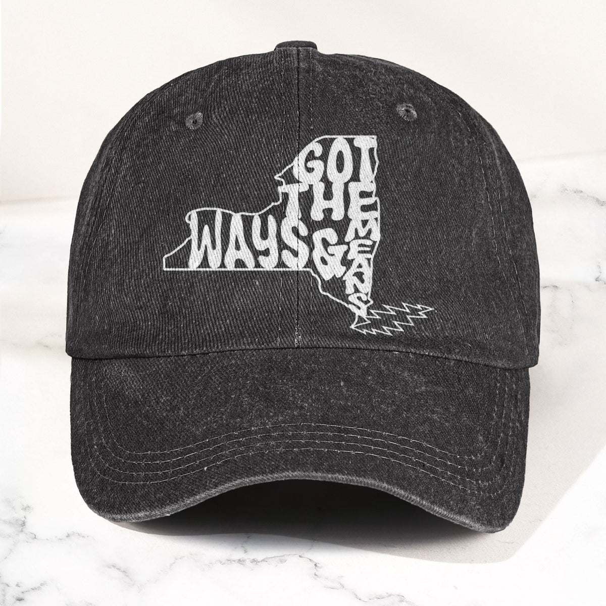 Grateful Dead Got The Ways & Means New York Denim Cap – Retro Rock Music Fan Cap (With Box)