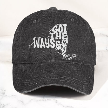 Grateful Dead Got The Ways & Means New York Denim Cap – Retro Rock Music Fan Cap (With Box)