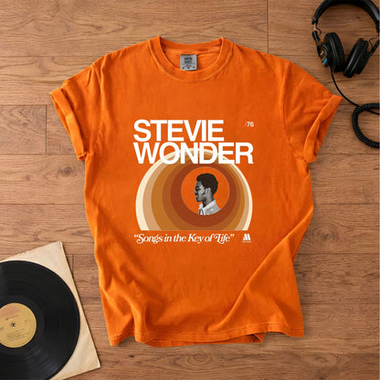 Stevie Wonder Songs in the Key of Life Vintage Tee Unisex T-Shirt – Retro Rock Music Bands Merch Tee