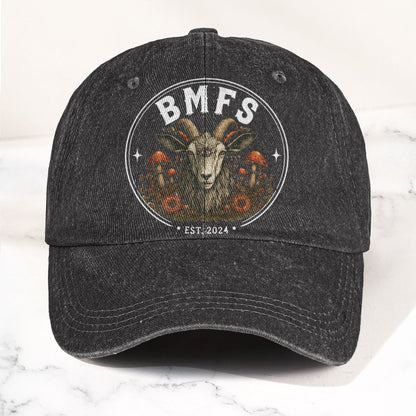 Billy Strings BMFS Goat Three Eyed Goat Mushroom Vintage Graphic Denim Cap – Retro Vintage Dad Cap Gift For Dad (With Box)
