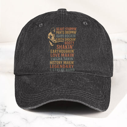 Vintage Bruce Springsteen Lyrics  Denim Cap – Retro Rock Music Fan Cap (With Box)