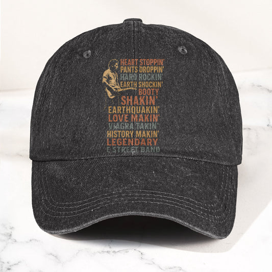 Vintage Bruce Springsteen Lyrics  Denim Cap – Retro Rock Music Fan Cap (With Box)