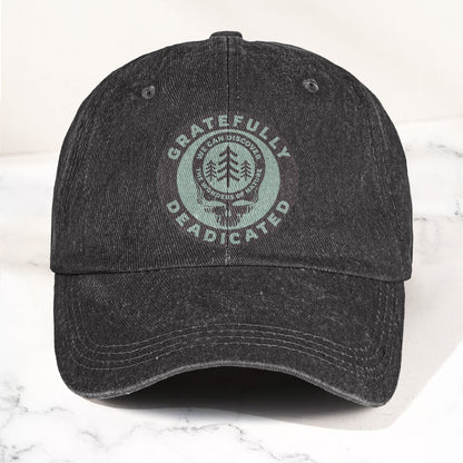 Gratefully Deadicated Denim Cap – Retro Grateful Dead Tribute Merch Hat Gift For Dad (With Box)