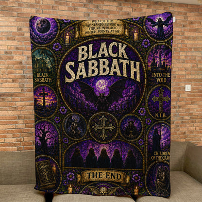 Black Sabbath Sherpa Blanket – The End Stained Glass Blanket